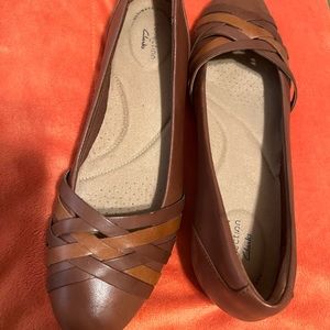 Brown flats by Clarks